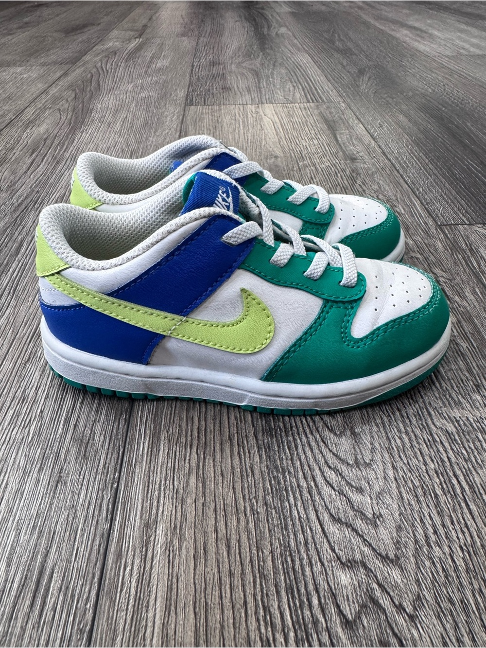 Toddler Nike Dunk Low ‘Stadium Green Royal Blue’ size 9c